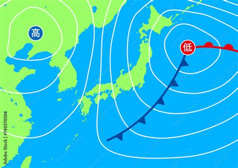 東低西高|気圧配置 気圧・高気圧・低気圧に関する用語